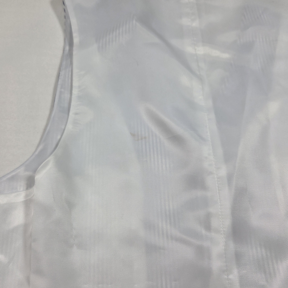 Saddlebred Vest Men's White and Blue Pinstripe Vest Cotton Large Business Casual - Picture 7 of 9